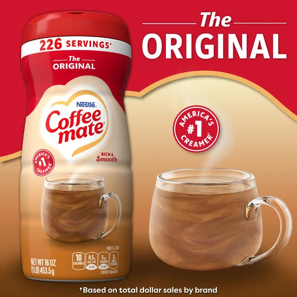 Crème à café en poudre Nestlé Coffee Mate Original 16 oz