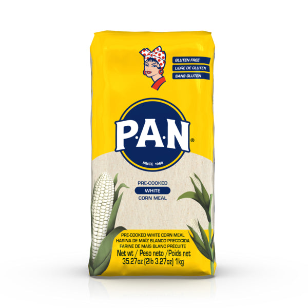 Harina de maíz precocida en sartén, blanca, 35 oz