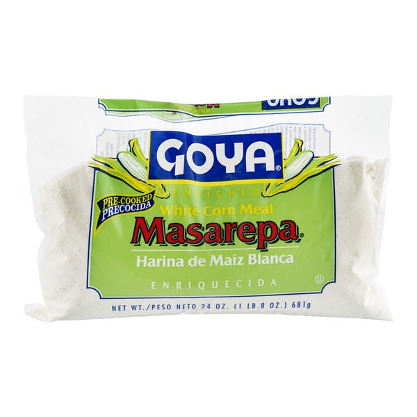 Harina de maíz Goya, blanca, enriquecida, 24 oz
