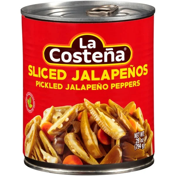 Chiles jalapeños en escabeche rebanados La Costeña 28 oz