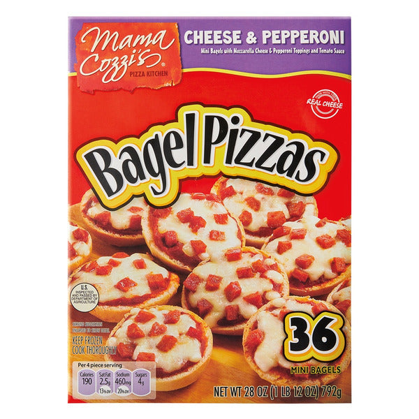 Mama Cozzi's Pizza Kitchen Pepperoni Pizza Bagels 28 oz