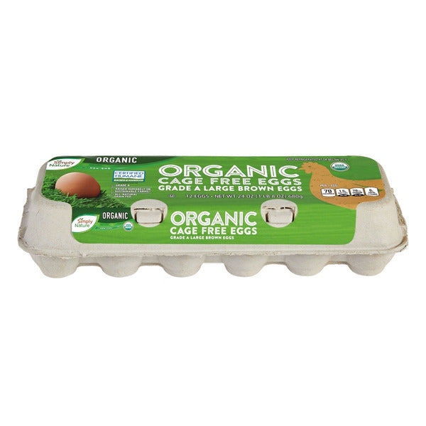 Simply Nature Organic Cage Free Brown Eggs 12 ct