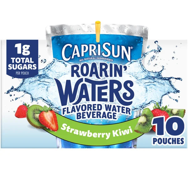Capri Sun Strawberry Kiwi Surf - Agua para niños con sabor natural (6 onzas líquidas)