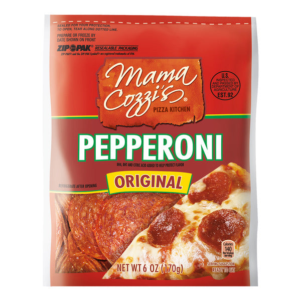 Pepperoni en rodajas de 170 g (6 oz) de Mama Cozzi's Pizza Kitchen