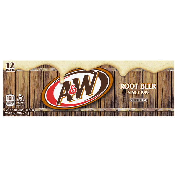 Cerveza de raíz A&W de 12 onzas