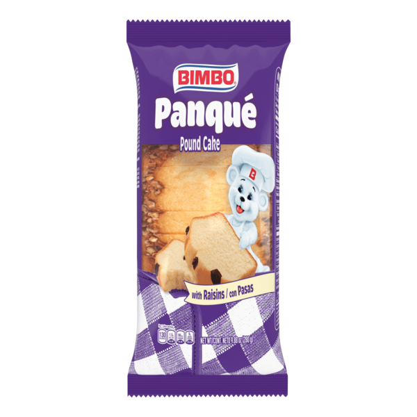 Bimbo Panqué con Pasas, Plain Pound Cake with Raisins 9.88 oz