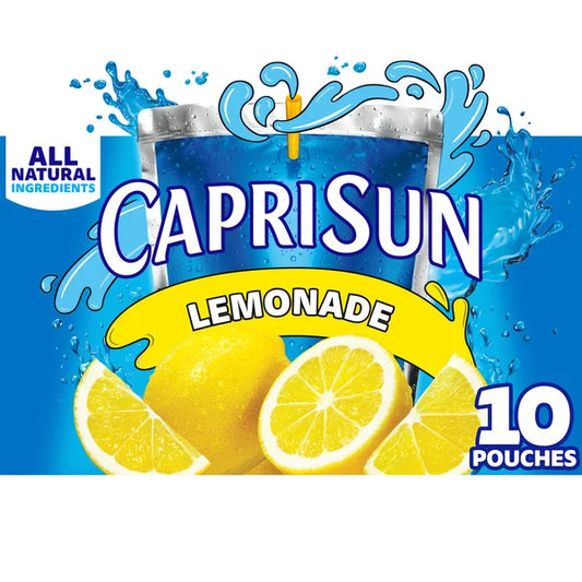 Sachets de jus de fruits pour enfants Capri Sun Lemonade à saveur naturelle 6 fl oz