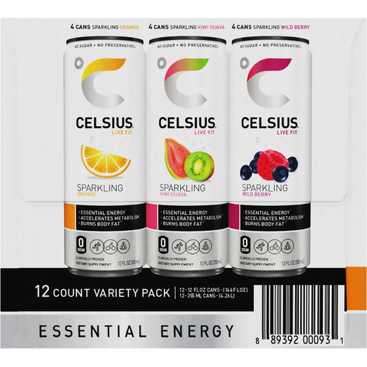 Celsius Original Variety Pack, Energy Drink 12 x 12 fl oz