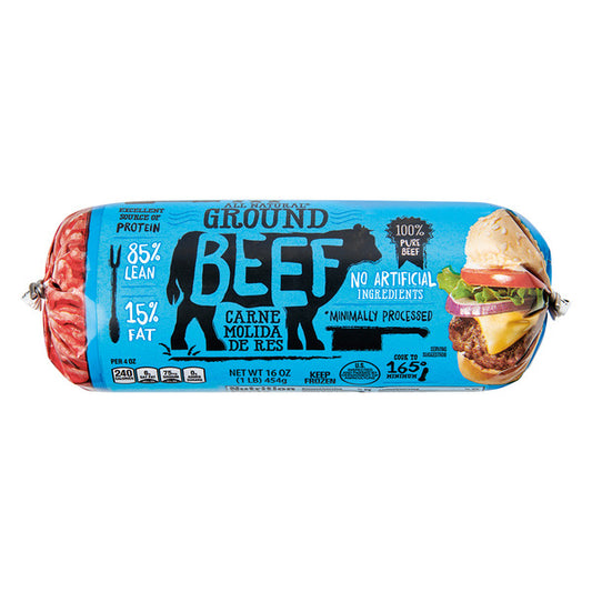 Chub de carne molida de res magra al 85%, 16 oz