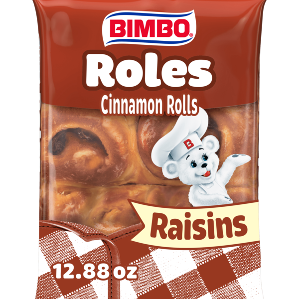 Bimbo Roles de Canela con Pasas, Cinnamon Rolls with Raisins 6 ct