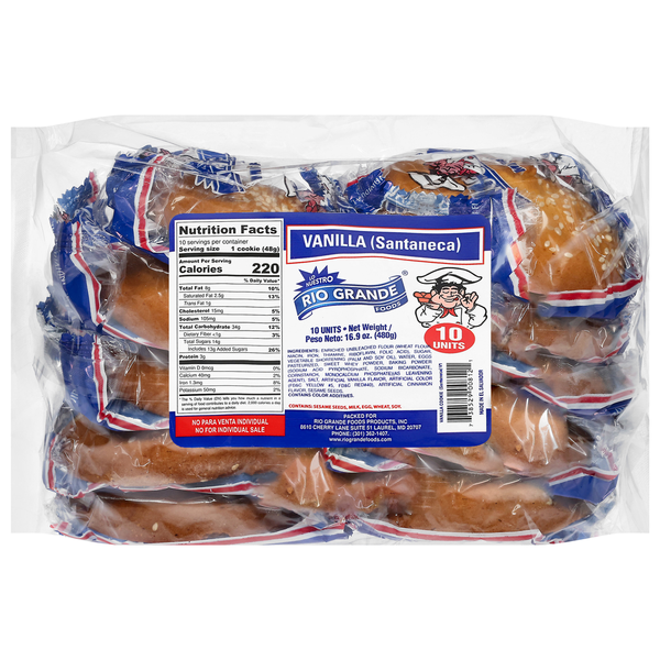 Rio Grande Foods Cookie, Vanilla 10 ct