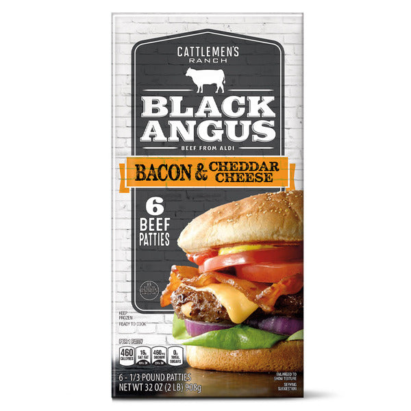 Cattlemen's Ranch Bacon Cheddar Beef Burger Patties 2 lb