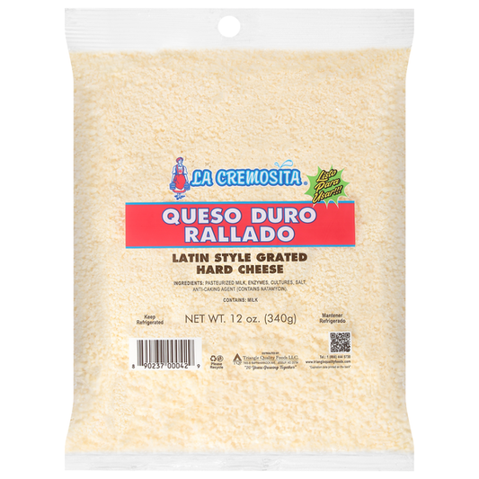 Queso La Cremosita, duro, estilo latino, rallado, 12 oz