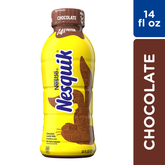 Leche baja en grasa con chocolate Nestlé NESQUIK lista para beber 14 fl oz