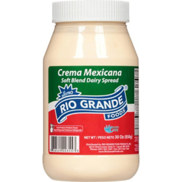 Rio Grande Foods Soft Blend Dairy Spread, Crema Mexicana 30 oz