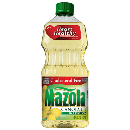 Aceite de canola Mazola, sin colesterol, 40 onzas líquidas