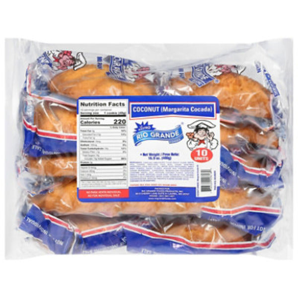 Rio Grande Foods Cookie, Coconut 10 ct