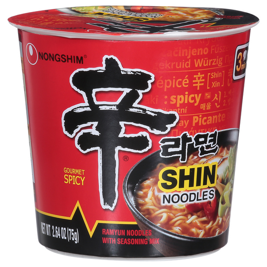 Fideos Nongshim Shin, picantes gourmet, 2.64 oz