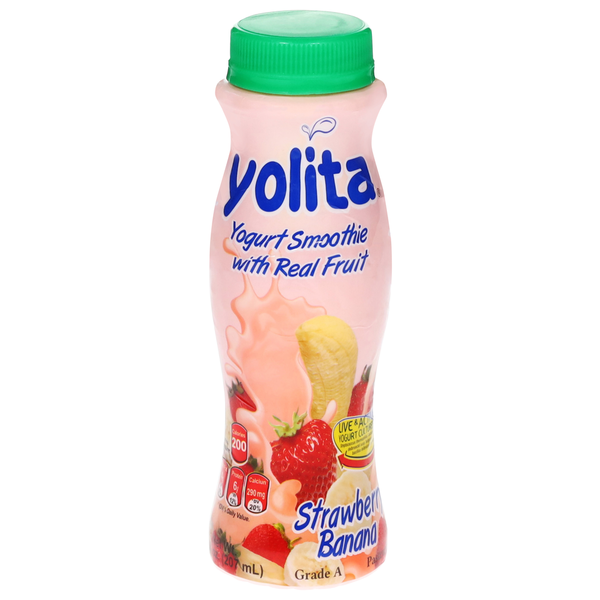 yolita Yogurt Smoothie, with Real Fruit, Strawberry Banana 7 fl oz