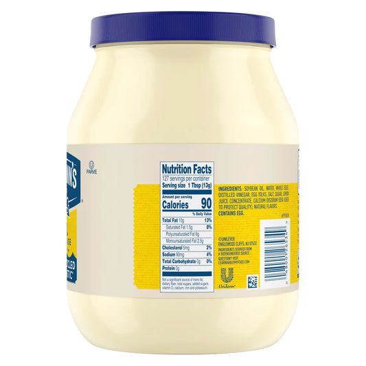 Hellmann's, Mayonesa Real, 64 oz