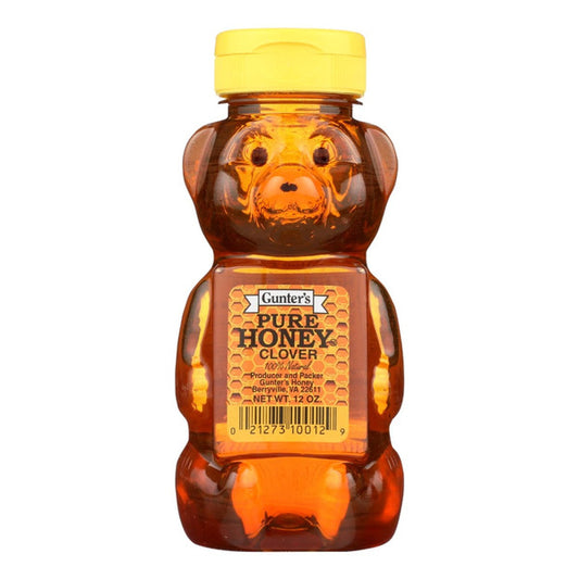 Miel de trébol pura Gunter - 12 oz.