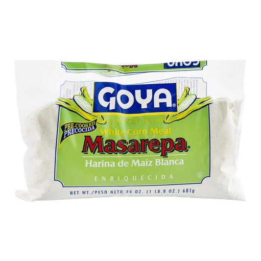 Harina de maíz Goya, blanca, enriquecida, 24 oz
