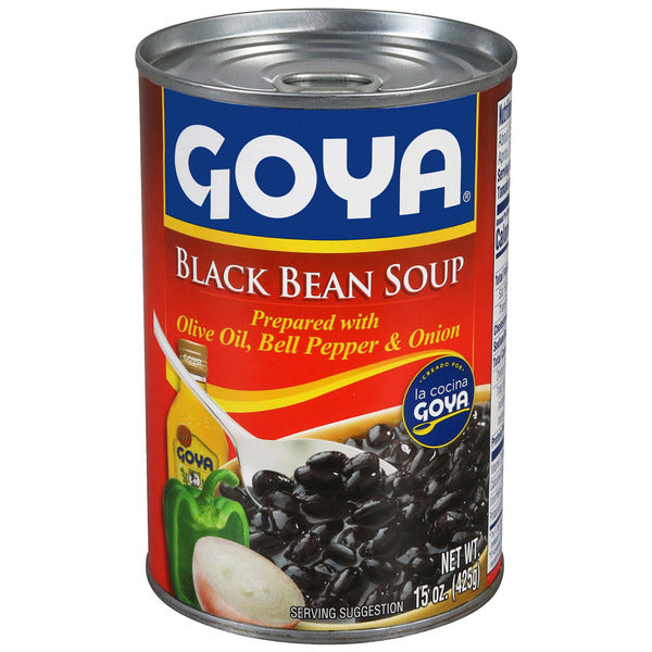 Sopa de frijoles negros Goya 15 oz