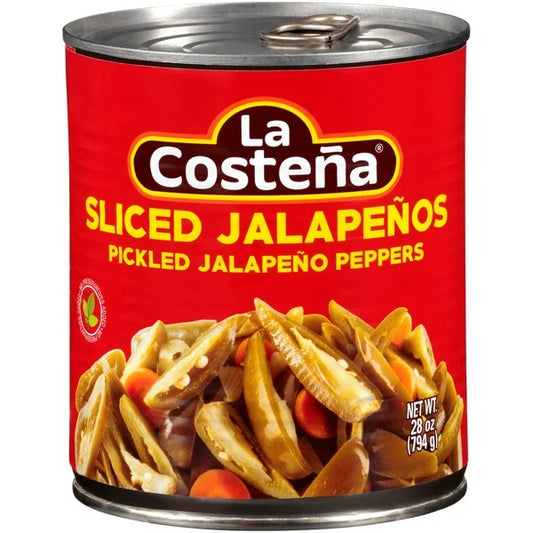 Chiles jalapeños en escabeche rebanados La Costeña 28 oz