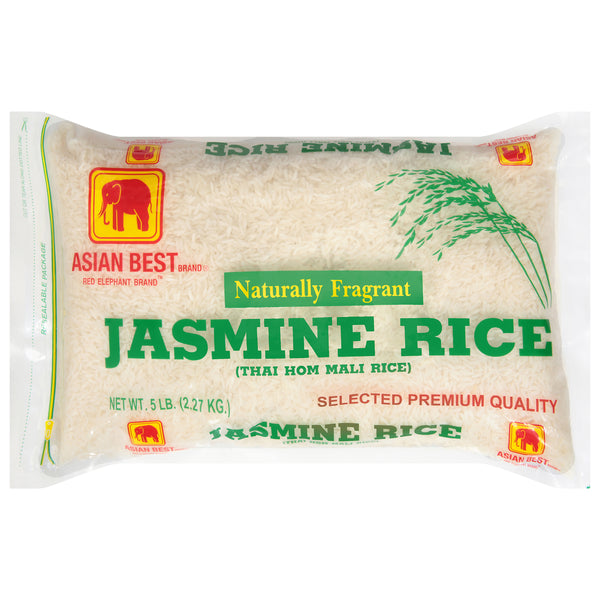 Riz au jasmin de marque Asian Best Red Elephant, naturellement parfumé, 2,2 kg