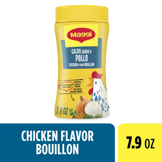 Maggi Caldo Sabor A Pollo, Caldo con Sabor a Pollo, Condimento Granulado para Sopa de Pollo, 7.9 oz
