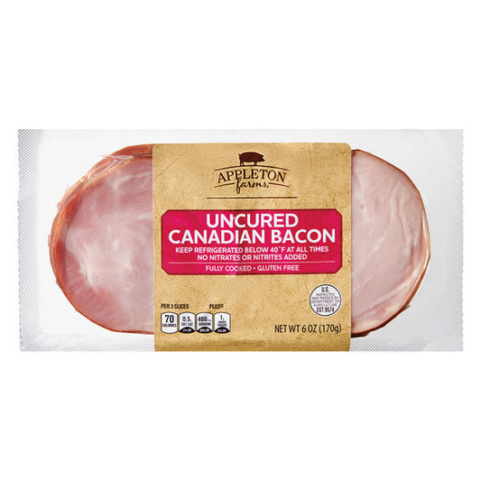 Appleton Farms Canadian Bacon 6 oz