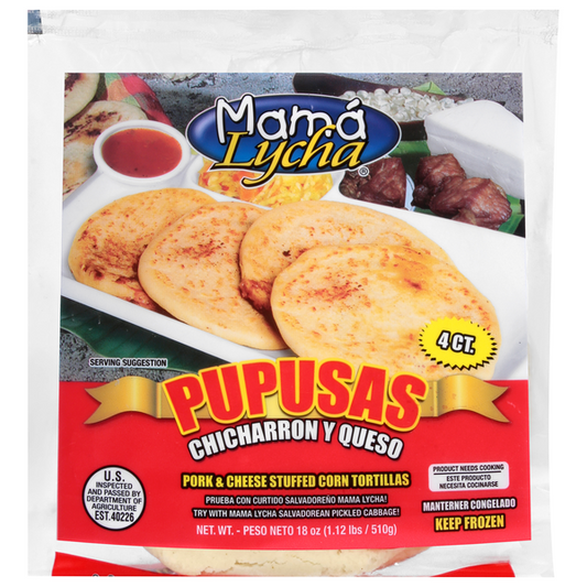 Mamá Lycha Tortillas, Corn, Stuffed, Pork & Cheese 4 ct
