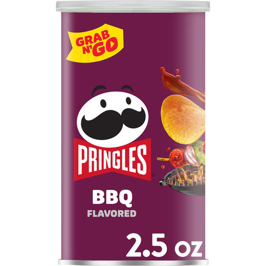 Pringles BBQ Potato Crisps Chips, Lunch Snacks, 2.5 oz