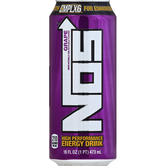 NOS Energy Drink, High Performance, Grape 16 fl oz