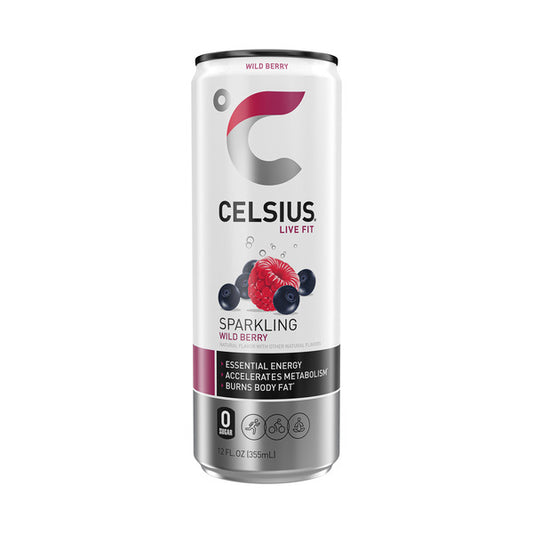 Celsius Sparkling Wild Berry, Energy Drink 12 fl oz