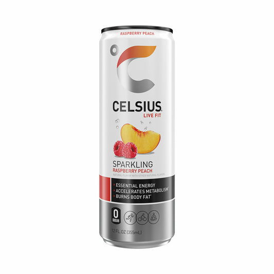 Celsius Sparkling Raspberry Peach, Energy Drink 12 fl oz