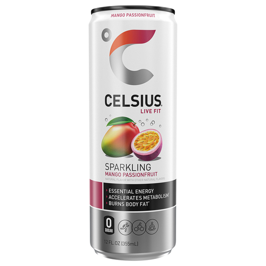 Celsius Sparkling Mango Passionfruit, Energy Drink 12 fl oz