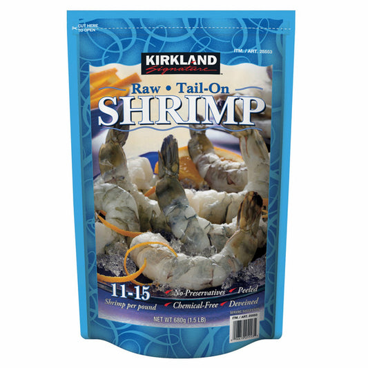 Camarones crudos Kirkland Signature, 1.5 lb