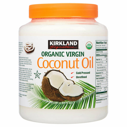 Aceite de coco virgen orgánico Kirkland Signature, 84 onzas líquidas