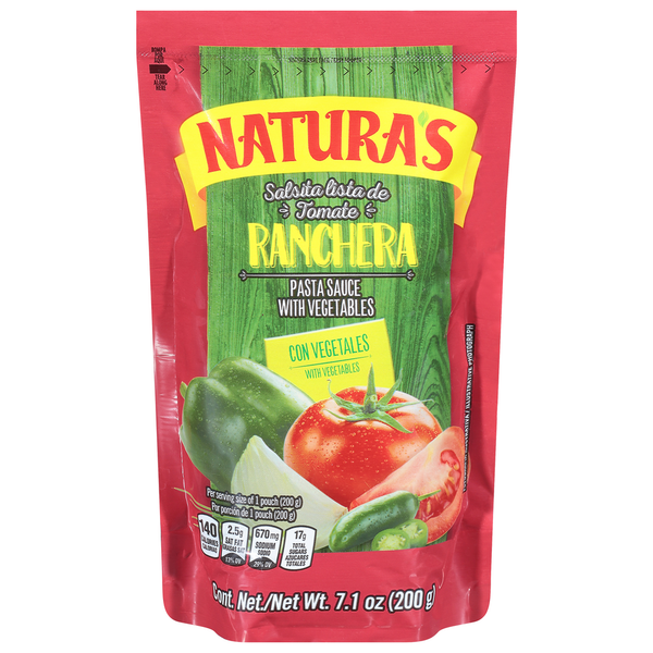 Natura's Pasta Sauce, Ranchera 7.1 oz