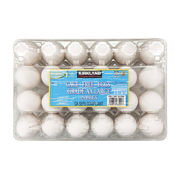 Huevos Kirkland Signature, grandes, paquete de 24 unidades
