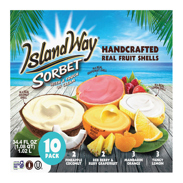 Island Way Assorted Fruit Sorbet 34.4 fl oz