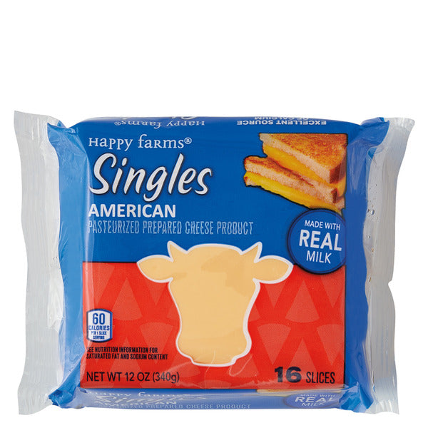 Queso americano individual Happy Farms de 12 oz