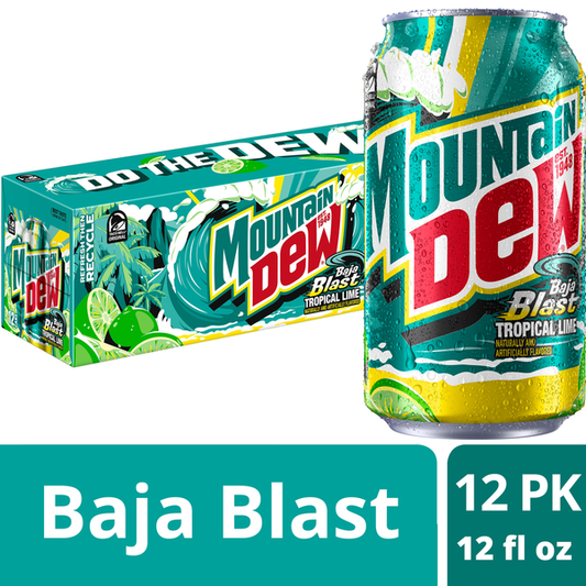 Refresco Mountain Dew Baja Blast de 355 ml