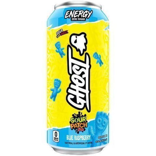 GHOST Energy Ghost Zero Sugar Sour Patch Kids Blue Raspberry 16 fl oz
