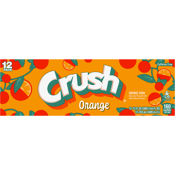 Refresco Crush, sabor naranja, 355 ml