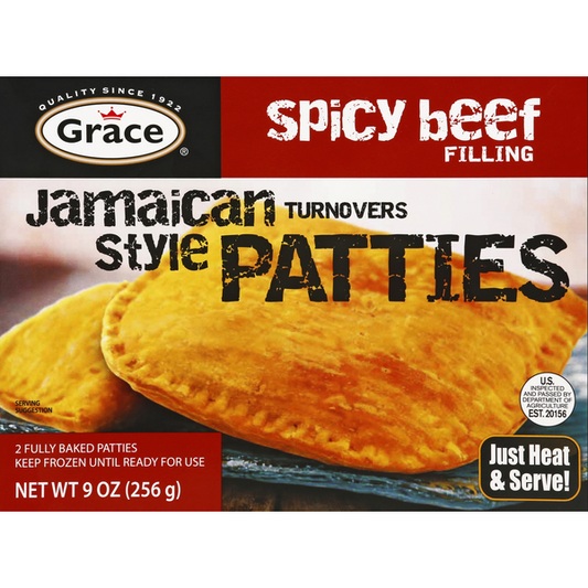 Grace Patties, Fully Baked, Spicy Beef Filling 2 ct