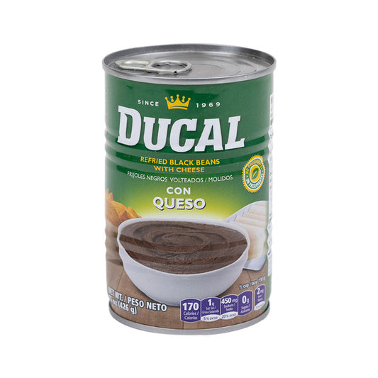 Ducal Refried Black Beans with Cheese 15 oz