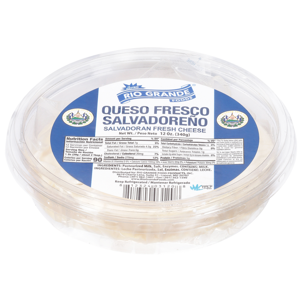 Queso fresco salvadoreño Rio Grande Foods, 12 oz