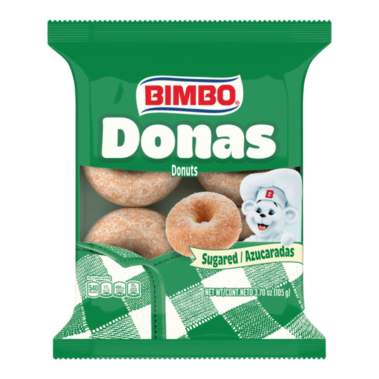 Bimbo Donas Azucaradas, 4 count, Sugared Donuts 3.7 oz